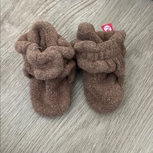 Zutano Brown Baby Booties